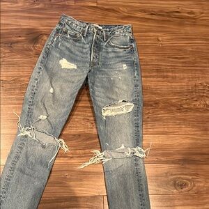 Distressed Light Blue Jeans size 25